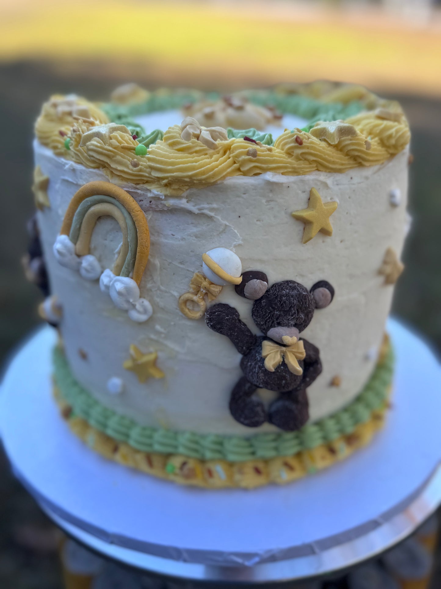 Themed Single-Tiered Buttercream Cake with Fondant/Modeling Chocolate Components