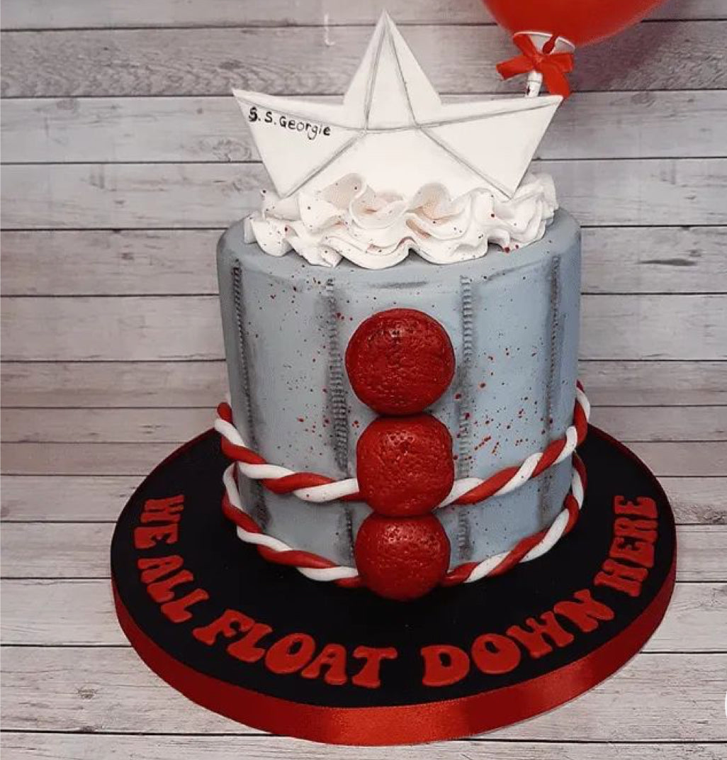 Themed One Tiered Cake with Fondant/Modeling Chocolate Components