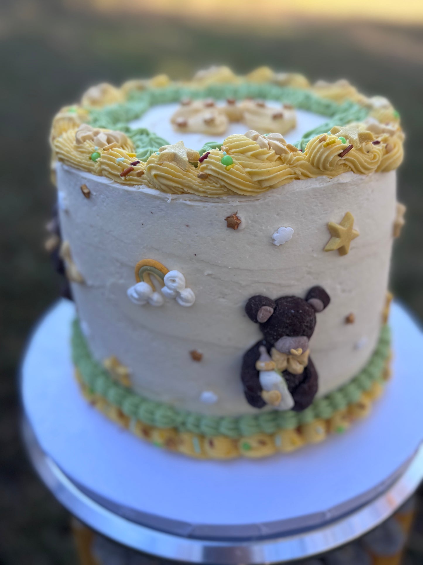 Themed Single-Tiered Buttercream Cake with Fondant/Modeling Chocolate Components