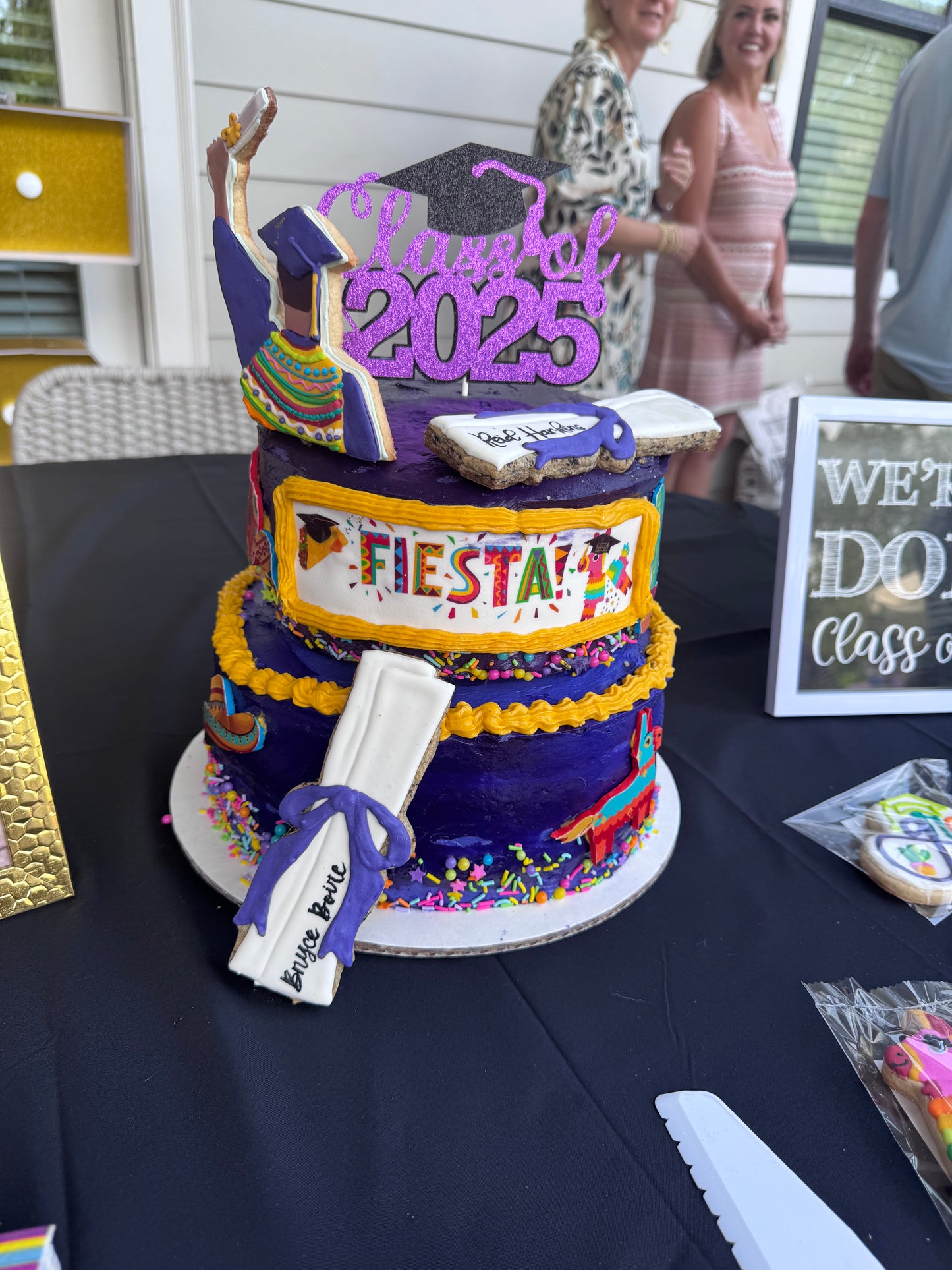 Themed TWO- Tiered Buttercream Cake with Fondant/Modeling Chocolate Components