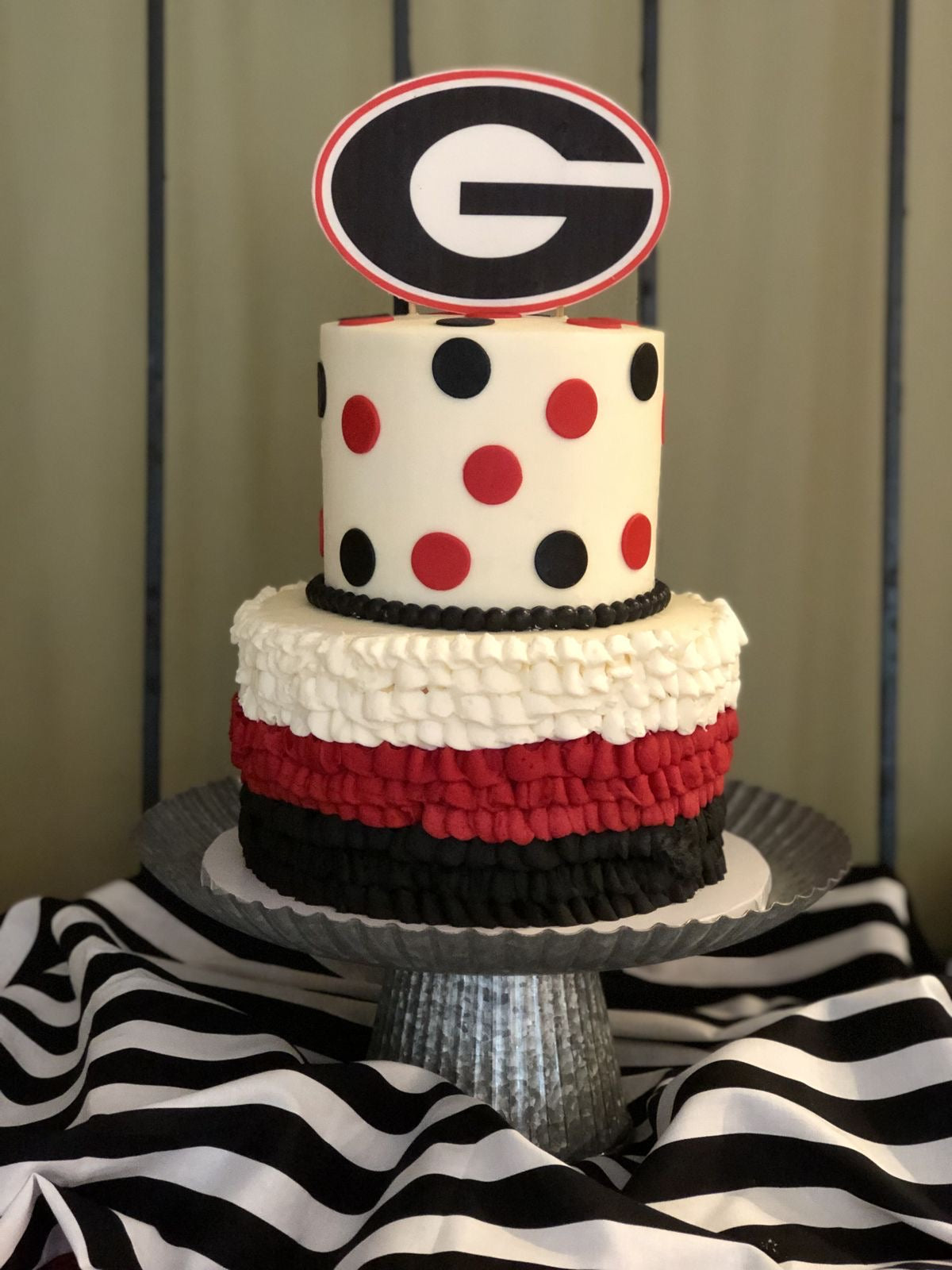 Themed TWO- Tiered Buttercream Cake with Fondant/Modeling Chocolate Components