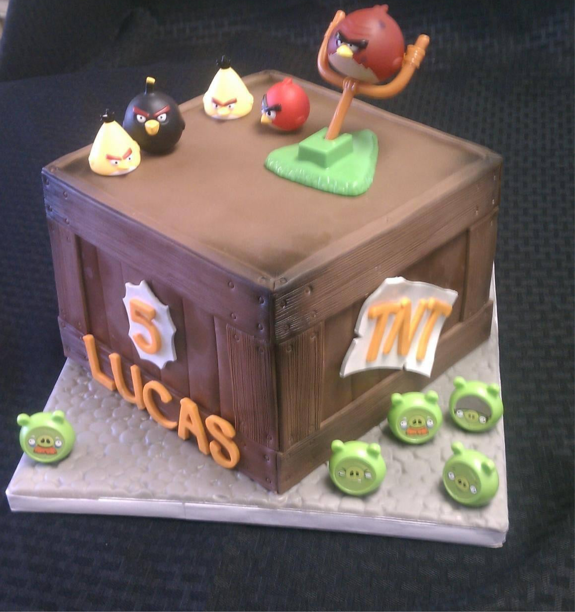 Themed One Tiered Cake with Fondant/Modeling Chocolate Components