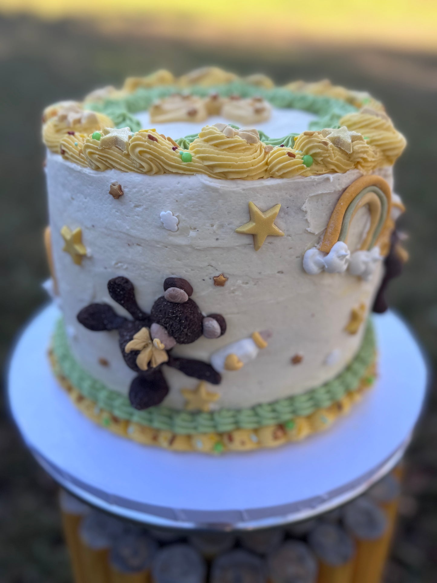 Themed Single-Tiered Buttercream Cake with Fondant/Modeling Chocolate Components