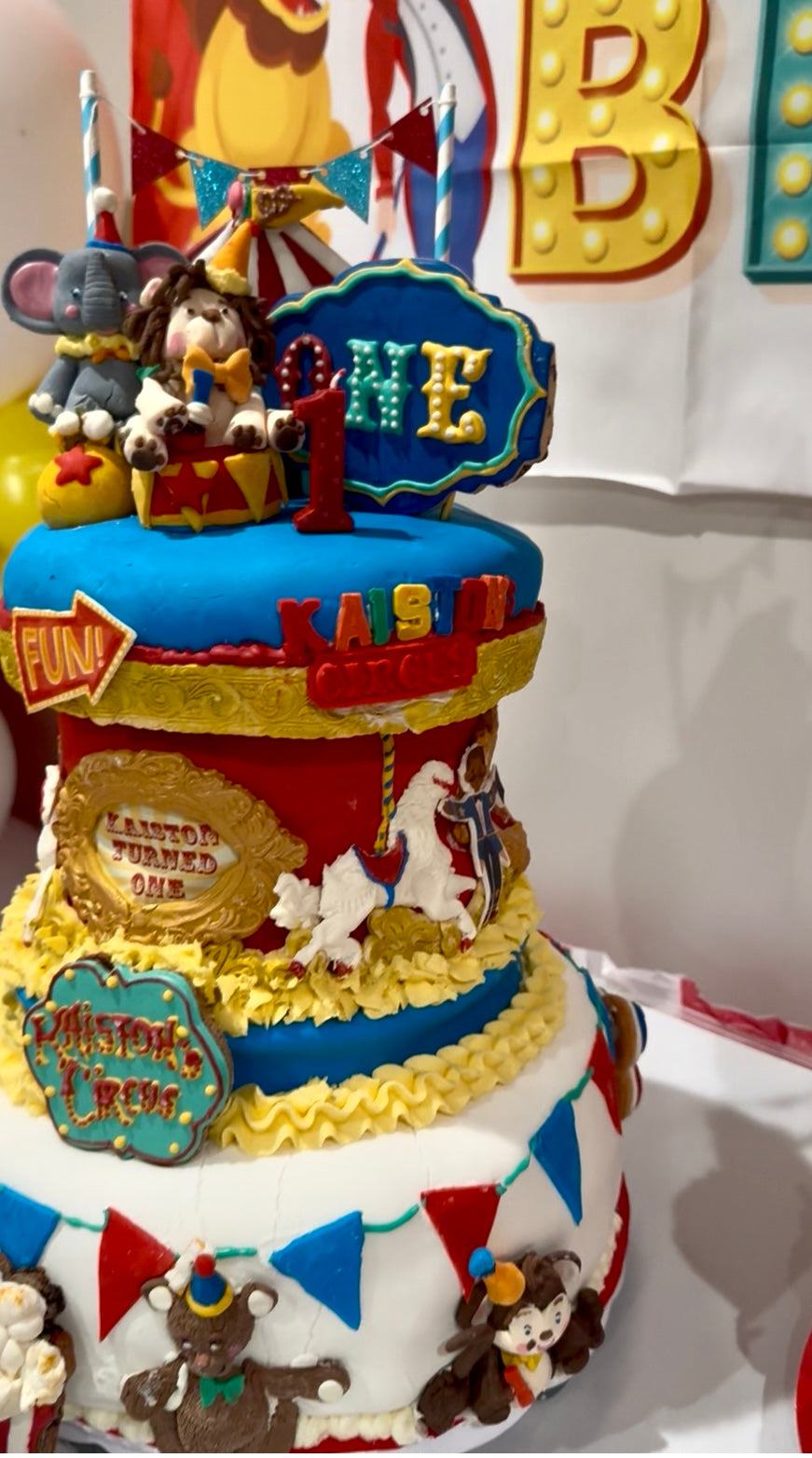 Themed TWO- Tiered Buttercream Cake with Fondant/Modeling Chocolate Components