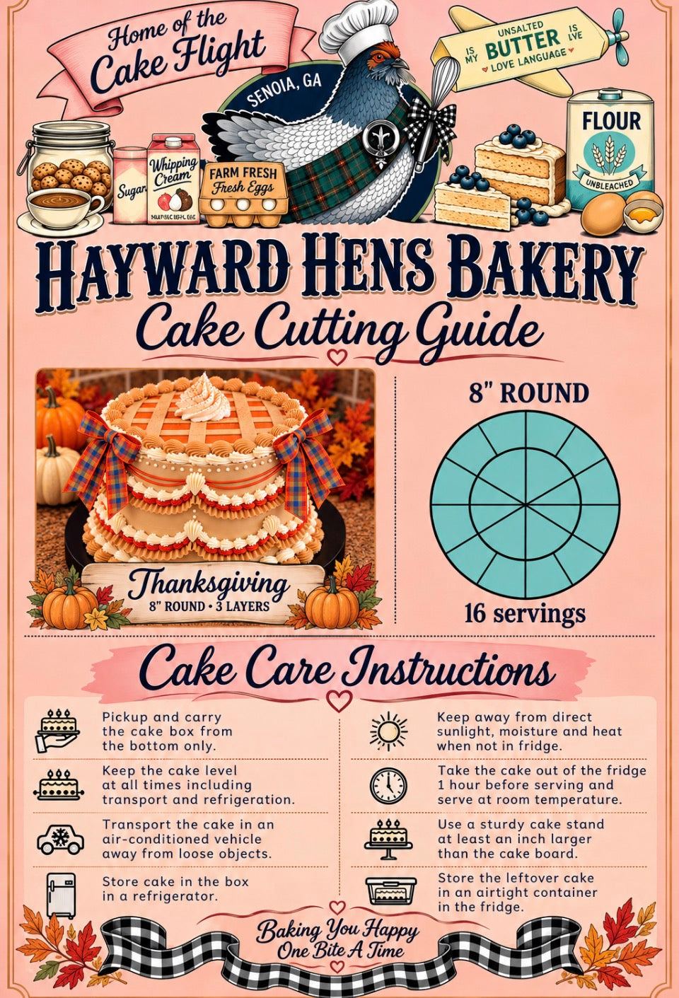 Thanksgiving 2026 Lambeth 3-Layered Cake PICK-UP ONLY