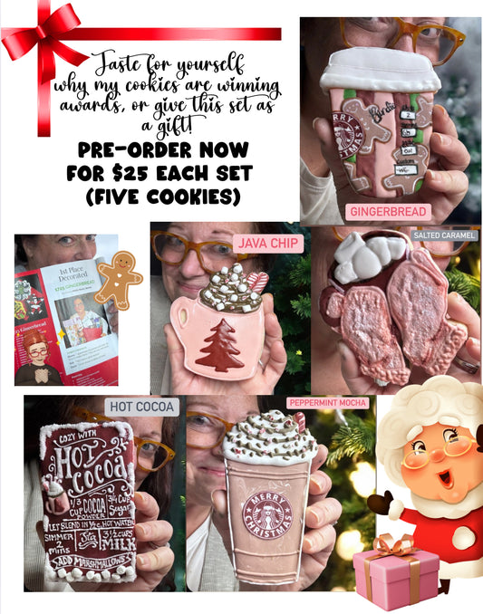 Christmas Coffee & Hot Cocoa Cookie Gift Set