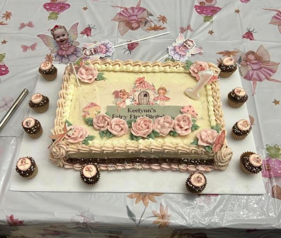 Buttercream One-Fourth (9”X13”) Decorated Sheet Cake