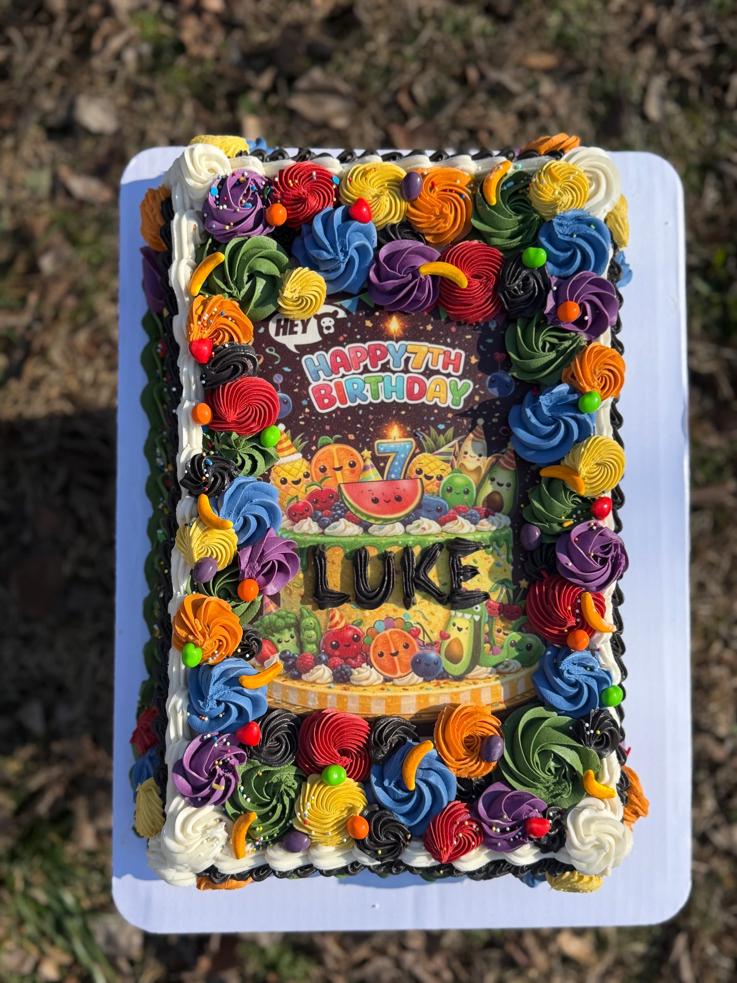 Buttercream One-Fourth (9”X13”) Decorated Sheet Cake