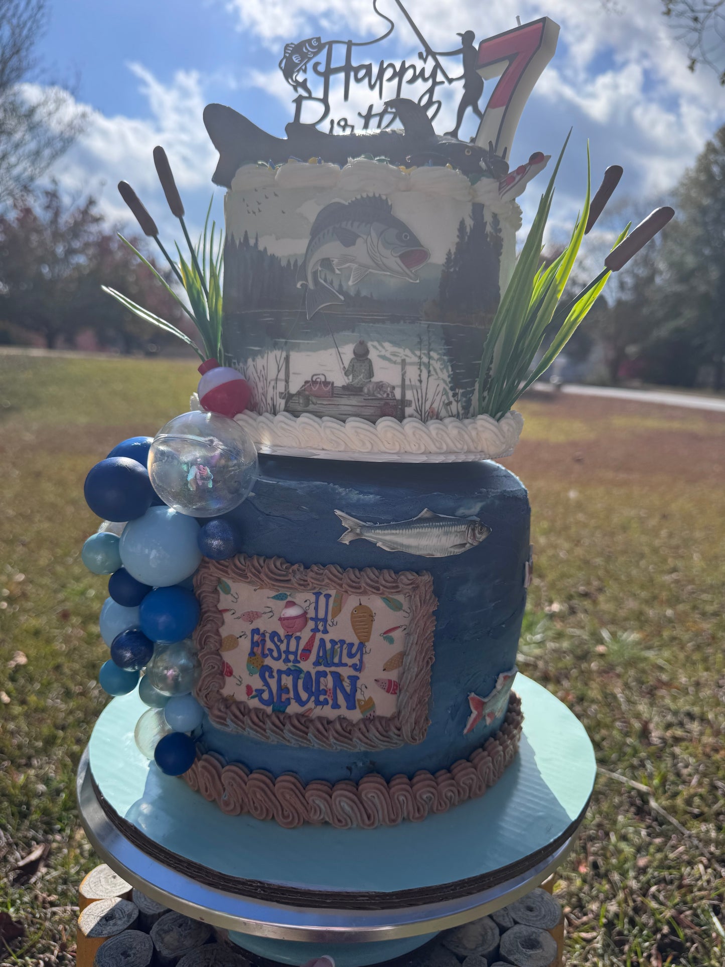Themed TWO- Tiered Buttercream Cake with Fondant/Modeling Chocolate Components