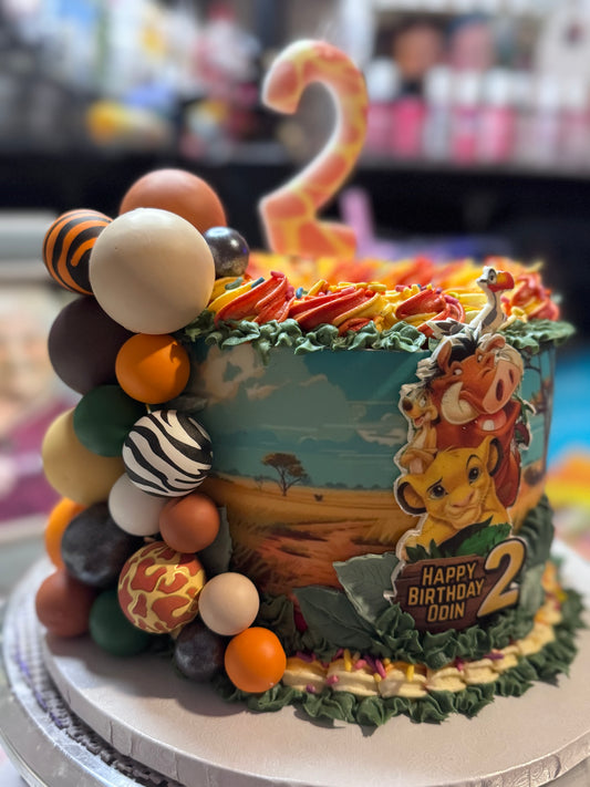 Themed Single-Tiered Buttercream Cake with Fondant/Modeling Chocolate Components
