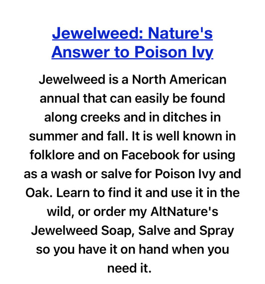 Jewelweed Soap