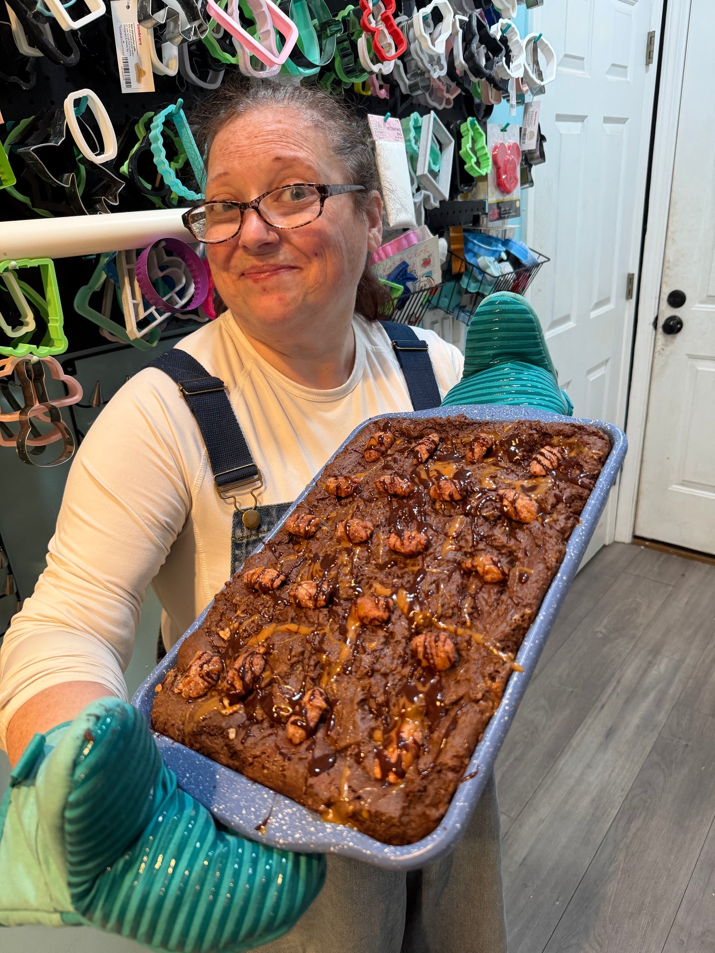 Trays of Salted Caramel Brownies/Ooey Gooey Brownies/ or Strawberry Cheesecake Blondies
